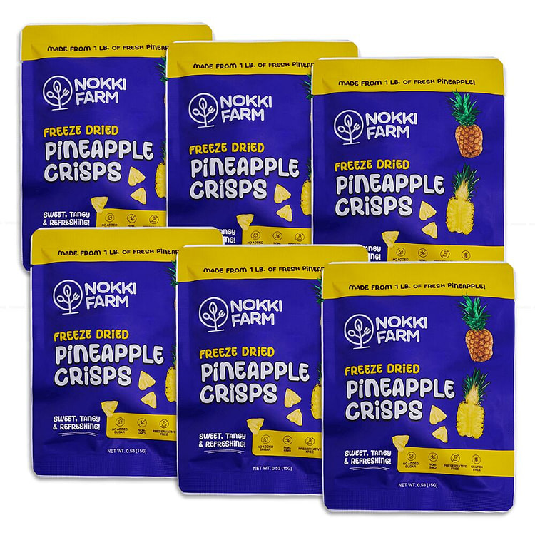 Freeze-dried Pineapple snack size 15g (Pack of 6) 90 g