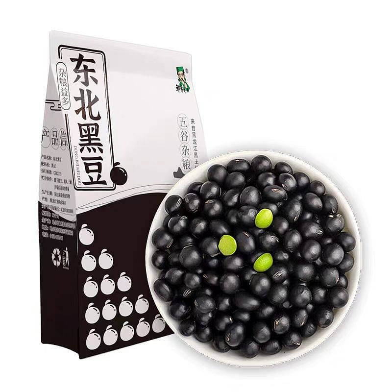 邹有才东北绿芯黑豆500g/袋打豆浆专用五谷杂粮 500 克