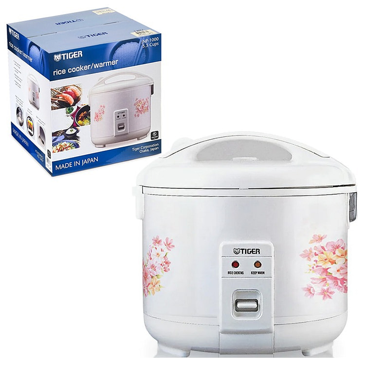 Tiger Rice Cooker Warmer 5.5 Cup, Flower 1 each