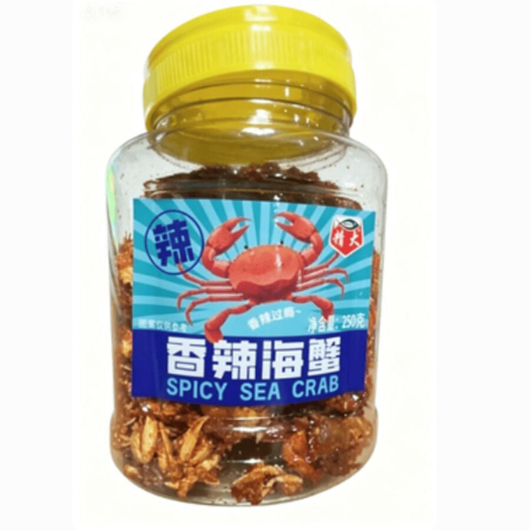 精大 香辣小海蟹即食海味鲜酥可口 250g*1罐 250 克