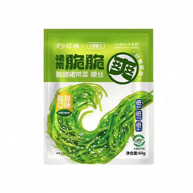 小熊船长 即食海藻沙拉裙带菜丝 60g*3袋 180 克