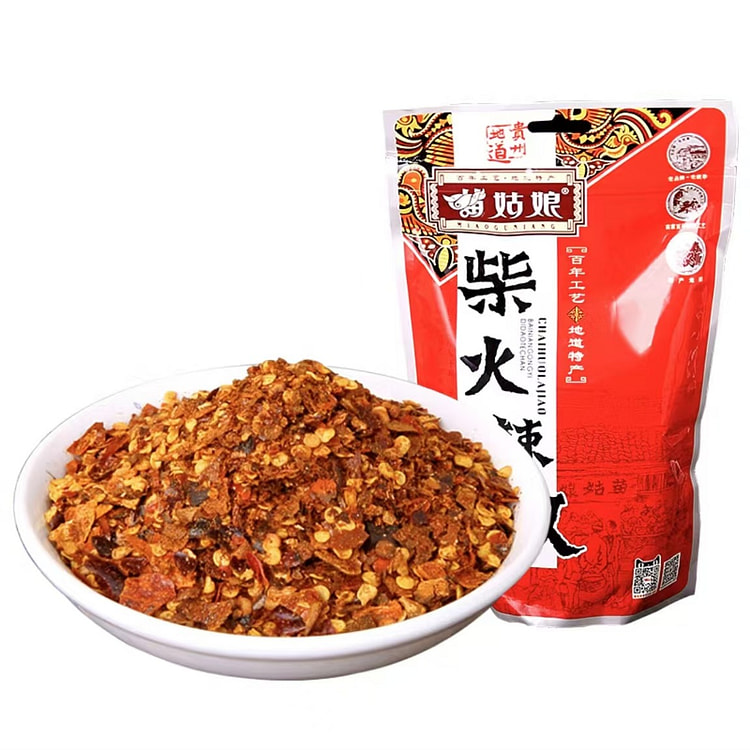 苗姑娘  柴火辣椒面 贵州糊辣椒