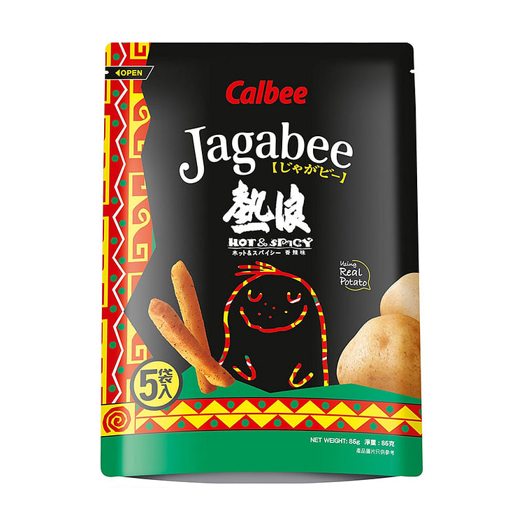 CALBEE - JAGABEE Potato Sticks Hot & Spicy Flv 85G 1 each