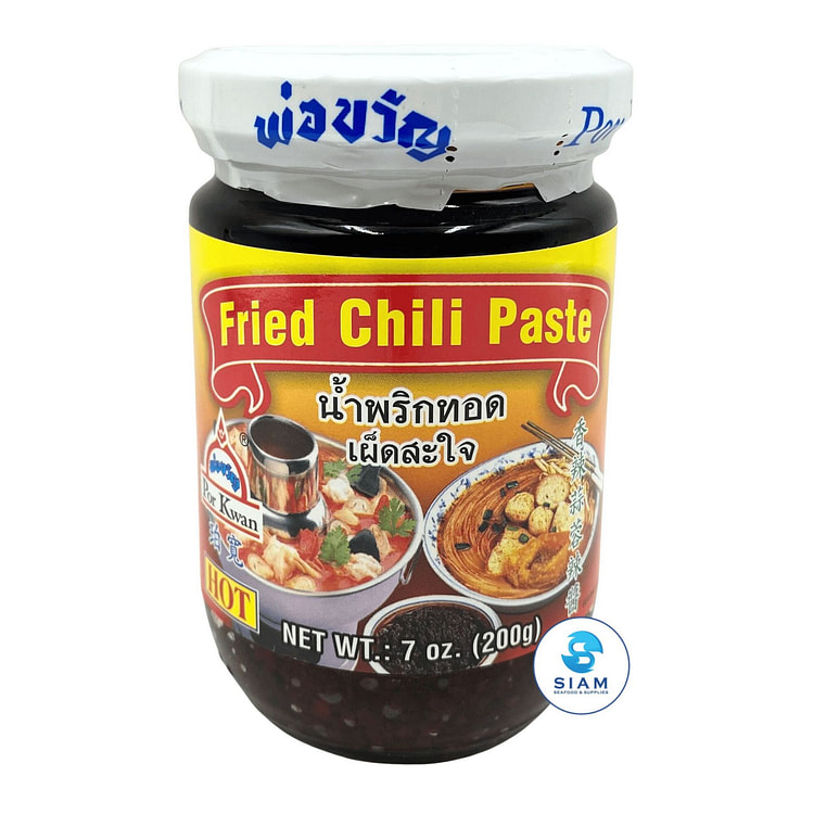 Por Kwan Thai Fried Chili Paste, Hot 7 oz