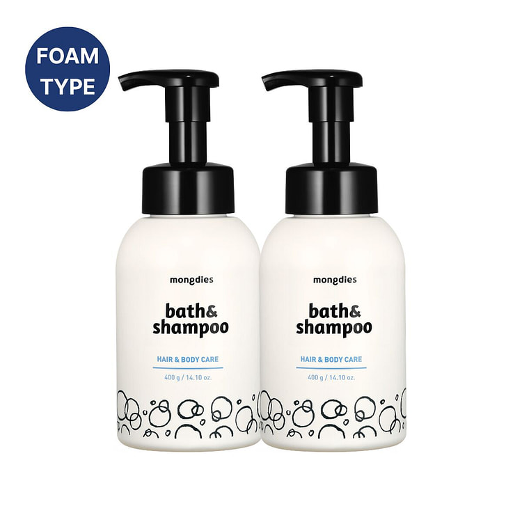 mongdies Baby Foam Bath & Shampoo 14.10oz - 2 Pack 2 count