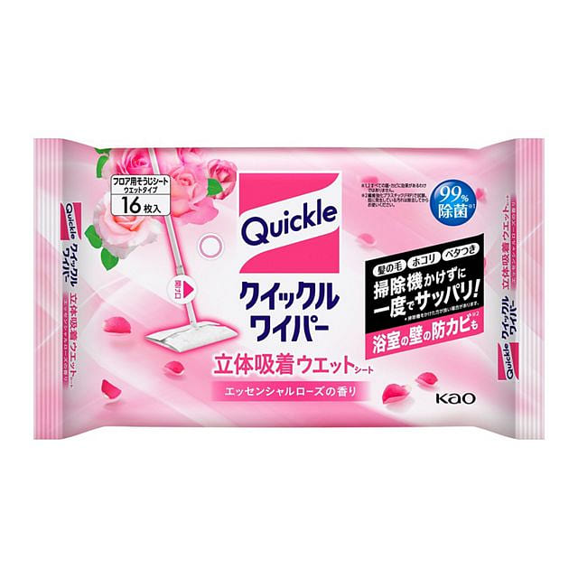 花王 湿式 拖布 替换装 玫瑰香 16枚 1 份