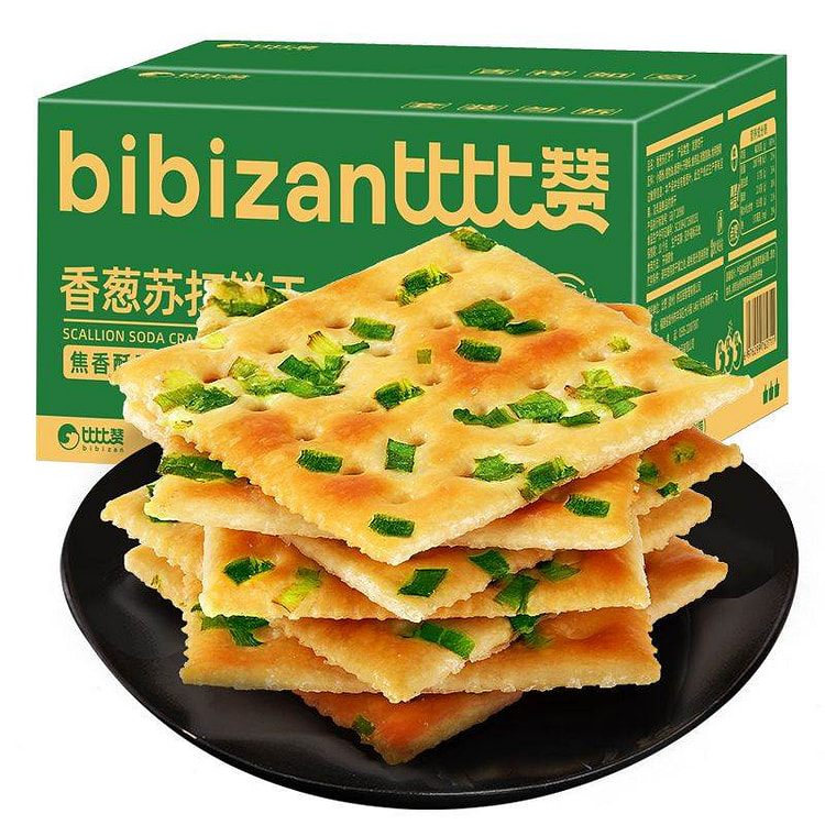 Bibizan Scallion Soda Cookies 490g*1 box 490 g