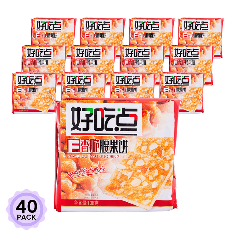 HaoChiDian Crispy Cashew Biscuit 108 g*40 pack