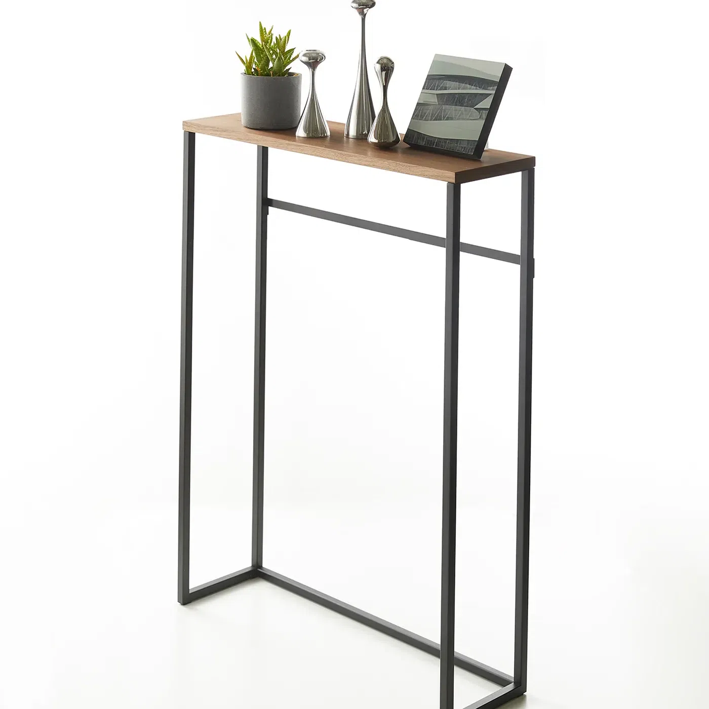 Narrow Entryway Console Table (32 H) Steel Black 1 each