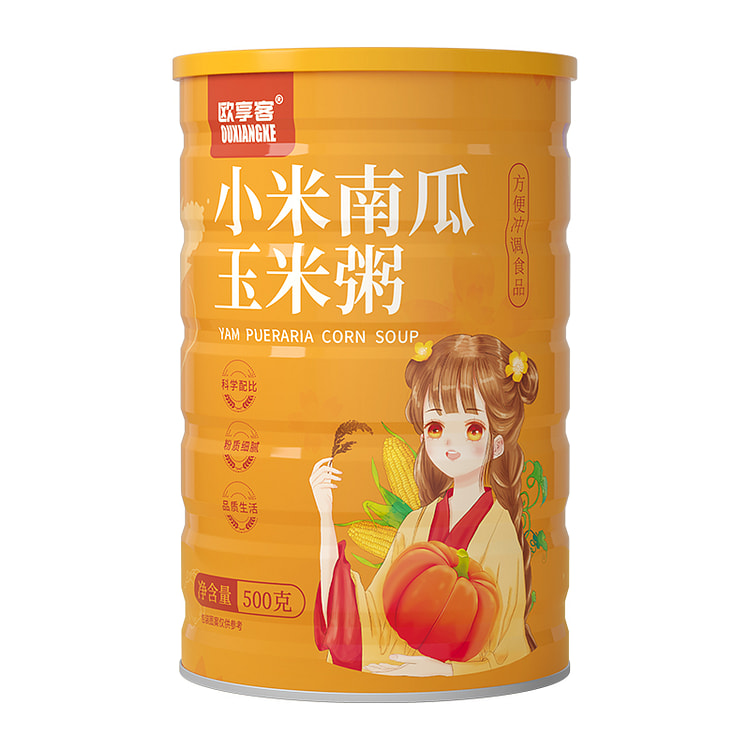 小米南瓜粥玉米糊羹代餐粉冲饮500g*1罐