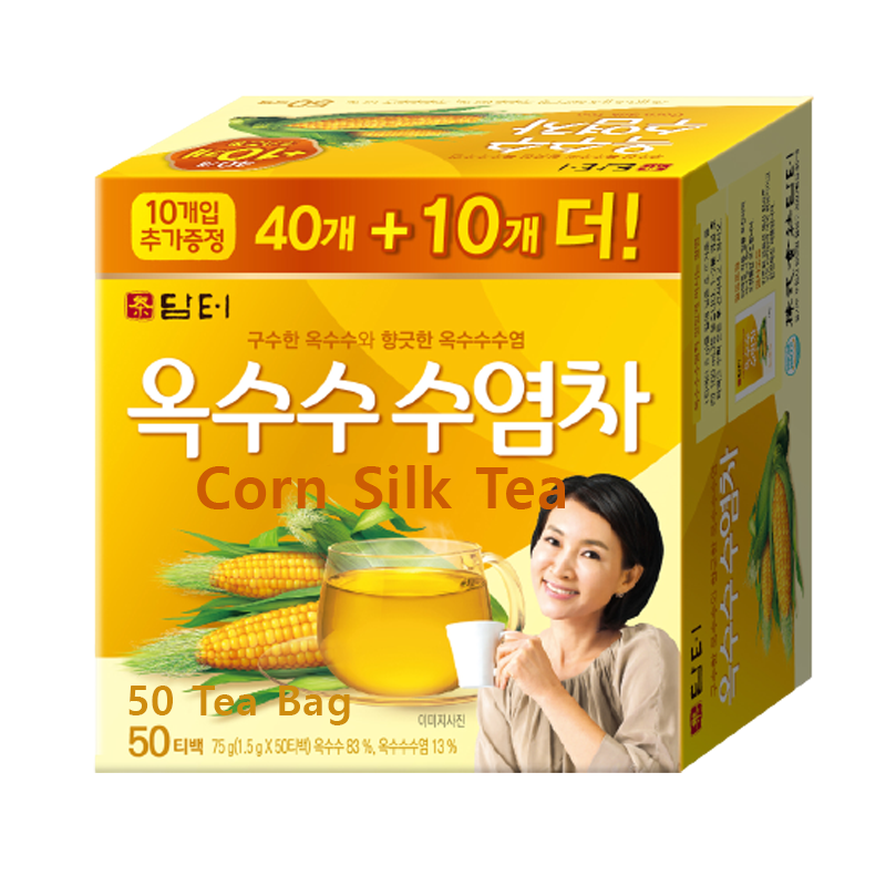 DAMTUH 100% Pure Korea Corn Silk Tea – 100 Tea Bags, Caffeine Free, Korean Origin