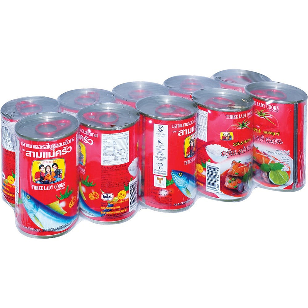 combo 10 Three Lady Cooks Mackerel in Tomato Sauce 1550 g