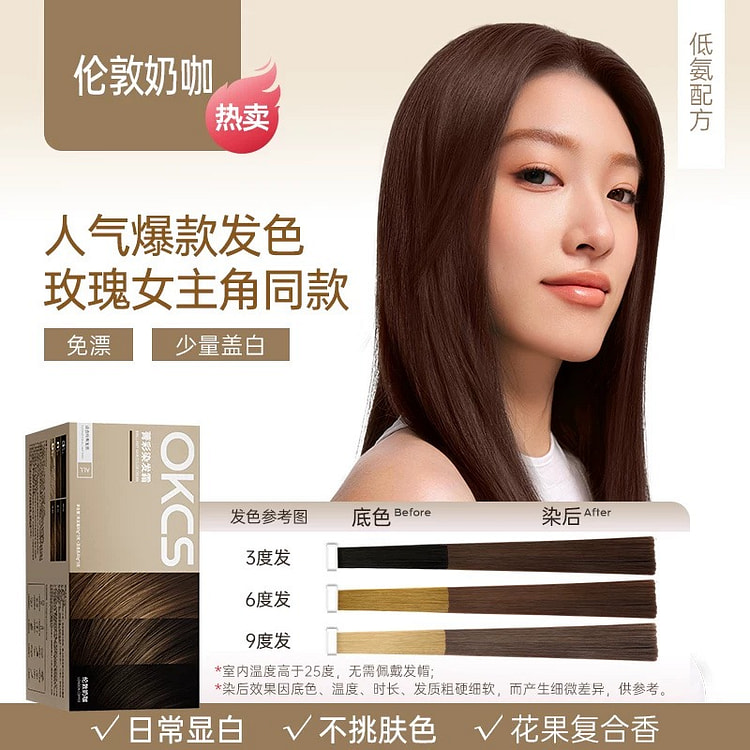OKCS Hair Dye Product - London Milk Coffee 1 box