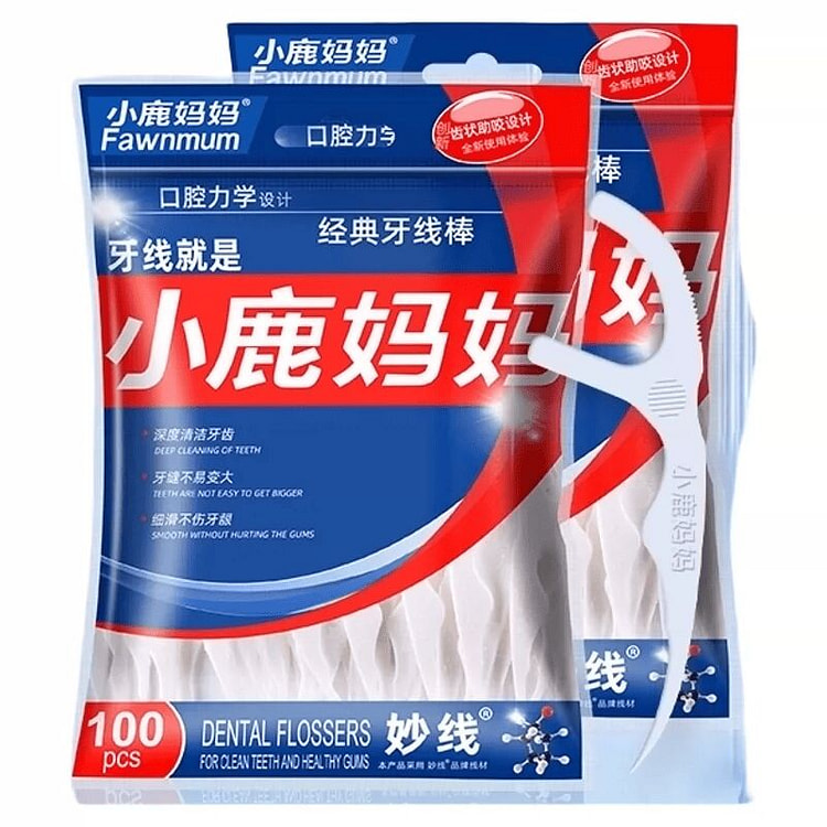 Little Deer Mom Dental Floss, 1 Pack of 100 Pieces 1 pack