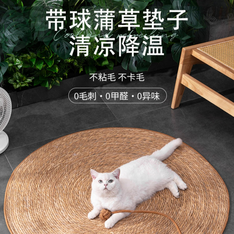 猫抓垫带球藤草地垫猫咪专用睡垫（L码-100CM）