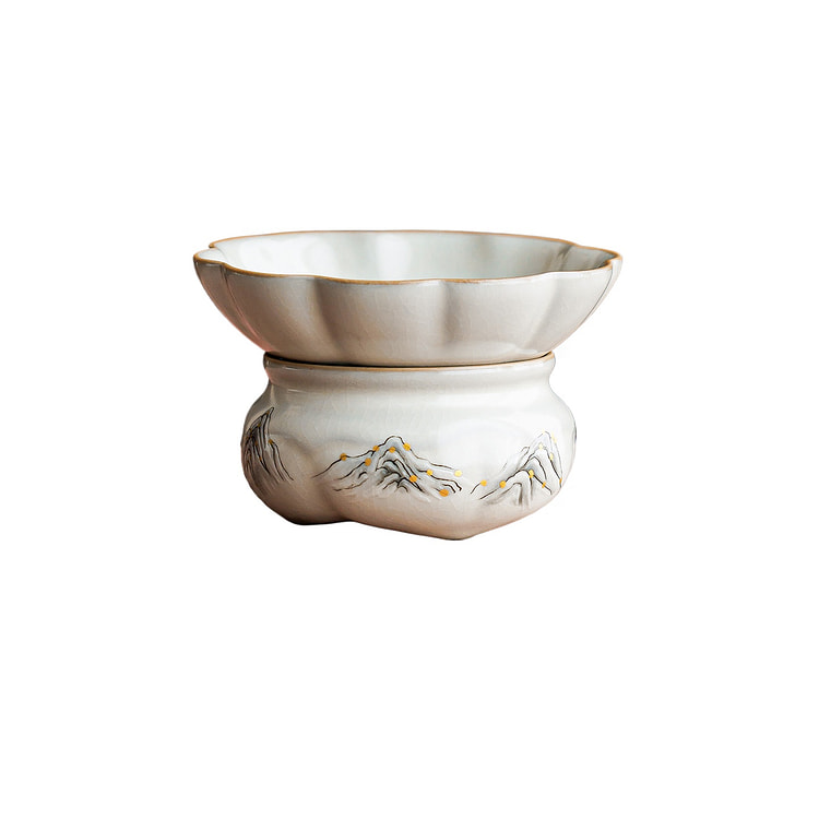 Qianli Jiangshan Ru Kiln Tea Leakage 9.2 * 5.9 cm 1 box