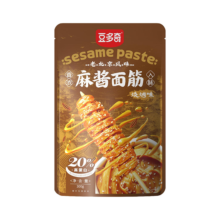 豆多奇 麻酱面筋豆腐干烧烤味素肉 300g*1包