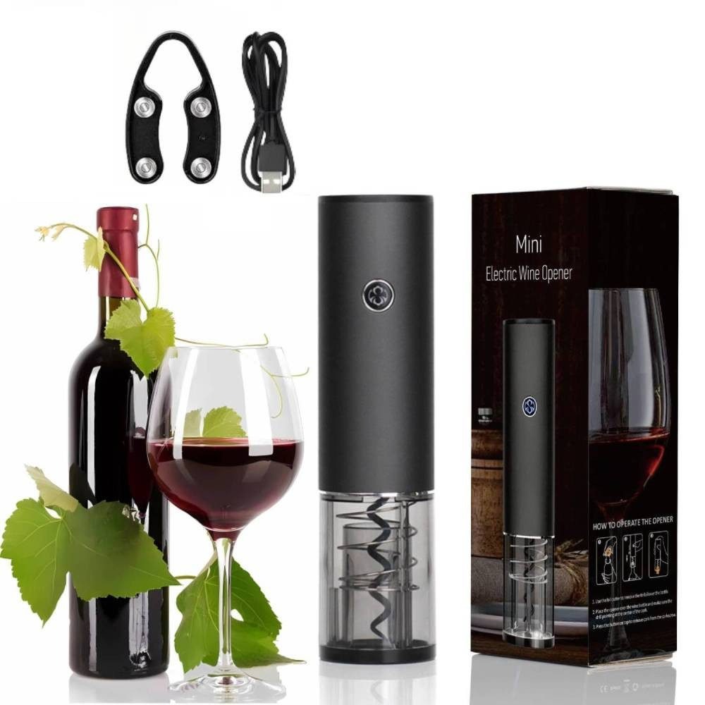 電動葡萄酒開瓶器-金屬管自動開瓶器,可充電-帶禮品盒的自動開瓶器 39.99 份