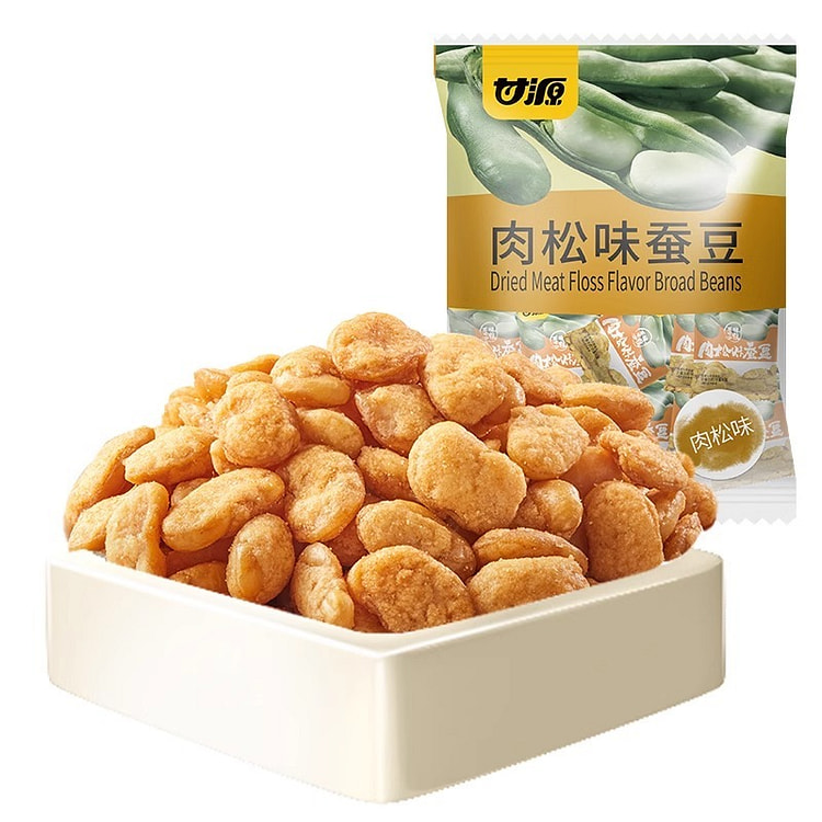 甘源肉松味蚕豆下酒菜零食小吃兰花豆炒货500g 500 克