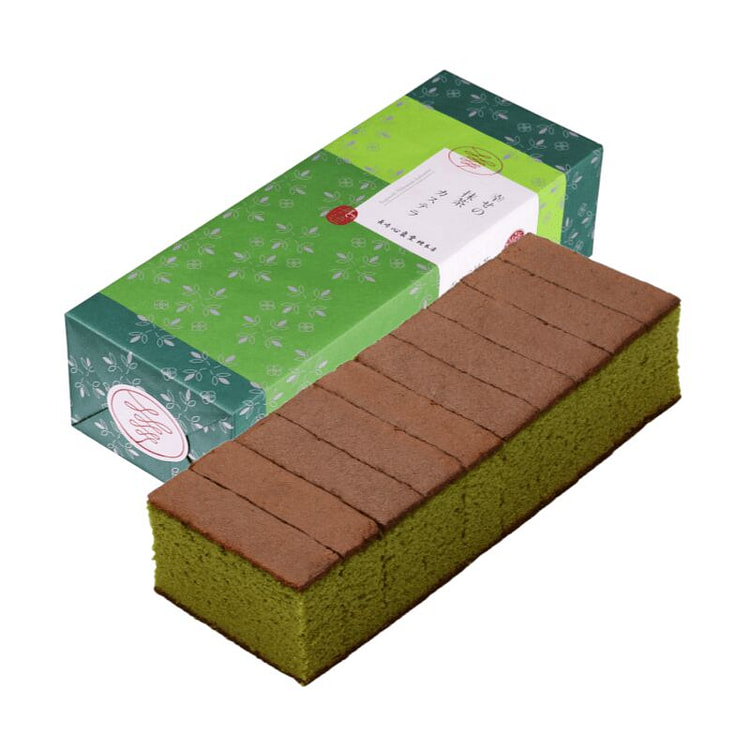 Rich matcha flavored Castella, 10 slices 1 box