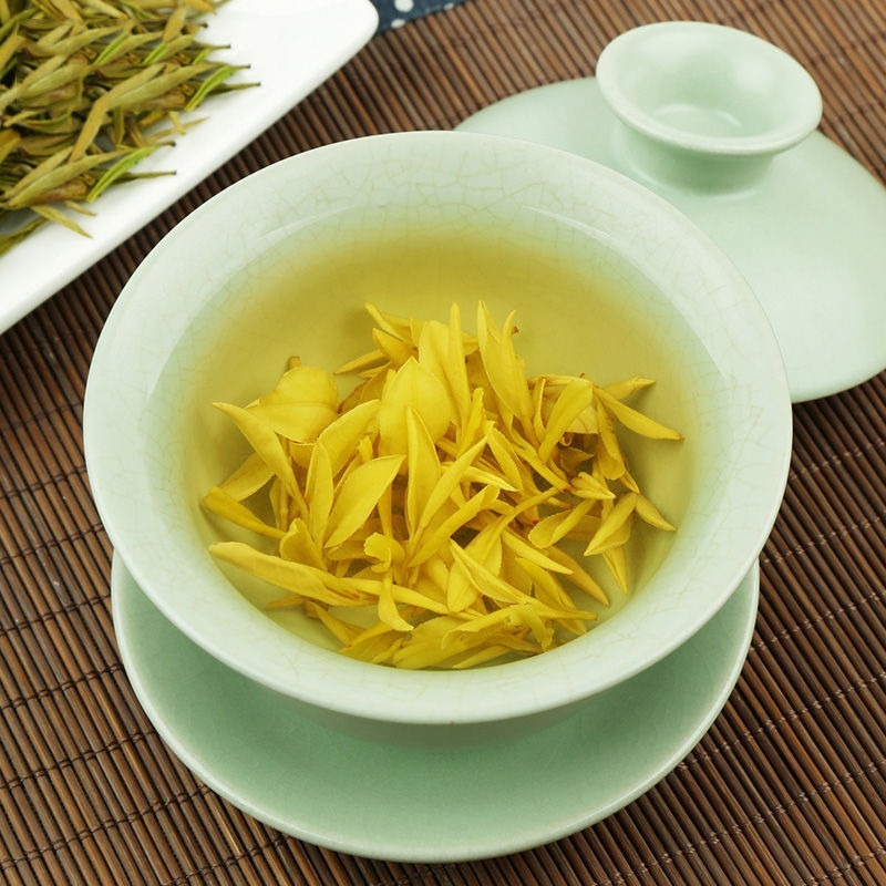 2024黄金牙新茶特级明前白茶安吉绿茶罐装黄金叶嫩芽高档茶叶（明前黄金