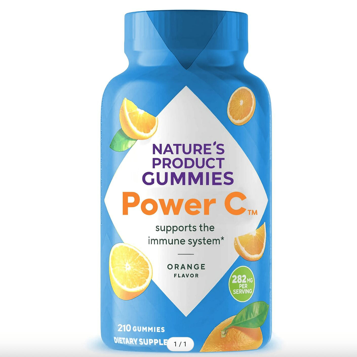 Vitamin C Gummies (Orange), 282 mg (per serving), 1 bottle