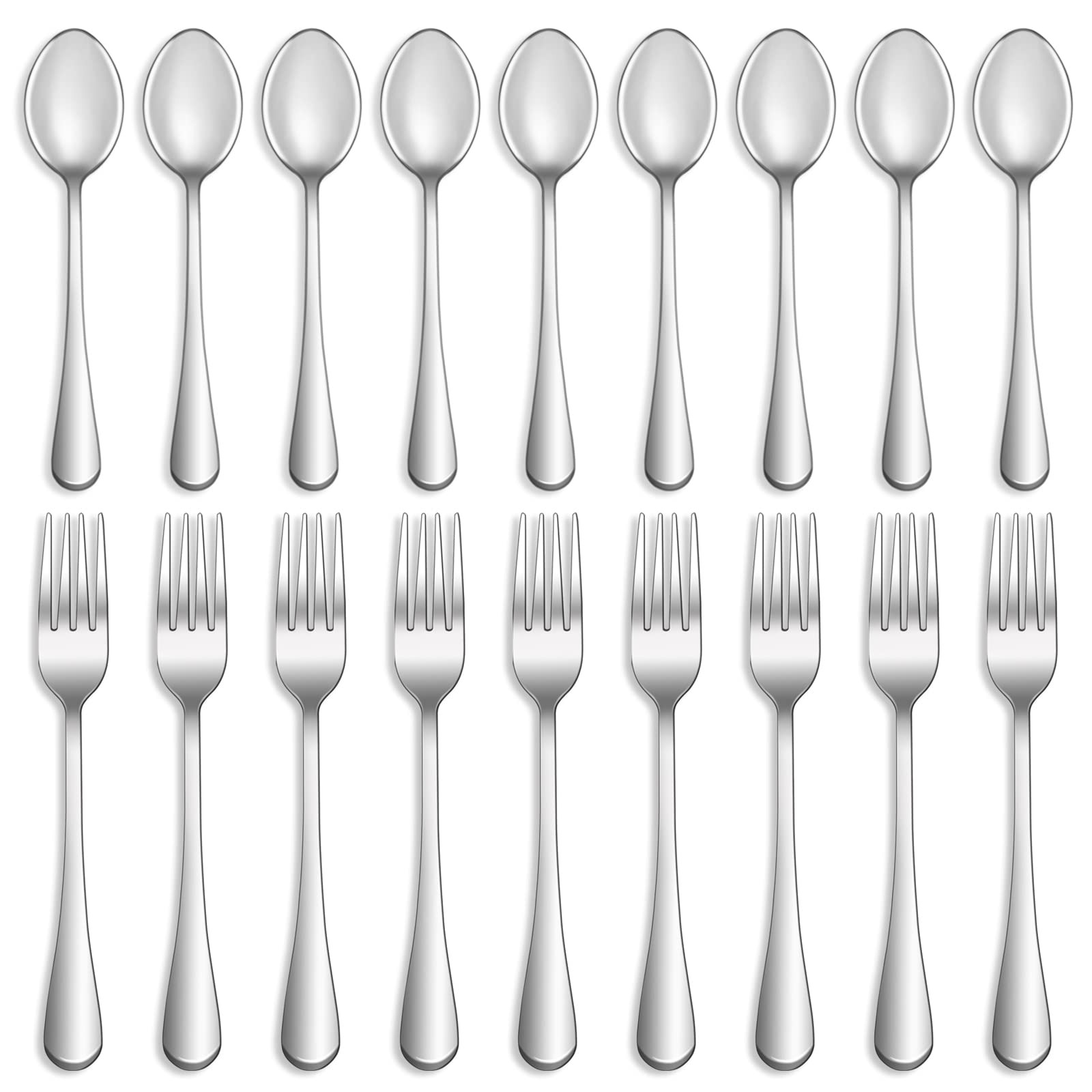 Get 8 Pcs Forks Spoons Silverware Set,Food Grade Stainless Steel