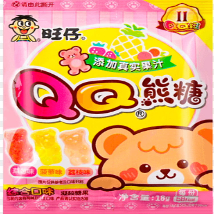 旺旺 旺仔 QQ熊糖 果汁小熊軟糖 綜合口味
