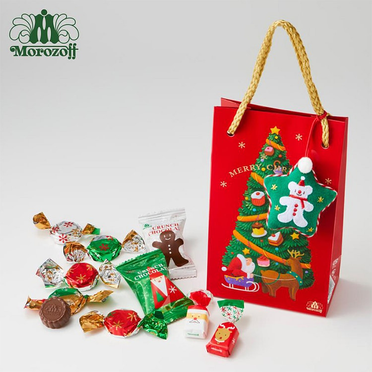 Mặt dây chuyền hình ngôi sao sô cô la Morozoff Christmas Limited màu đỏ