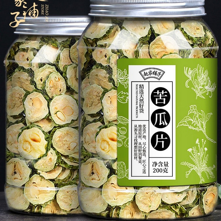 赵家铺子苦瓜片干纯原味苦瓜茶干天然果蔬苦瓜茶