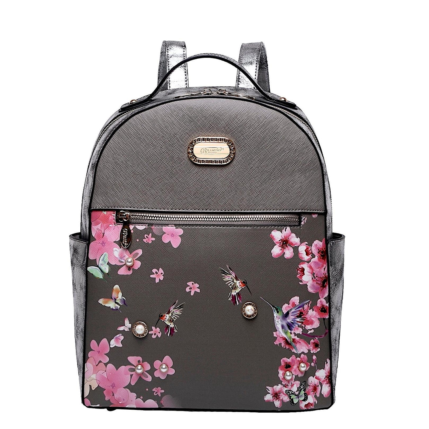 Hummingbird Crystal Laced Vegan Backpack + Wallet [KPB9558+KPC8828-PR] 1 each