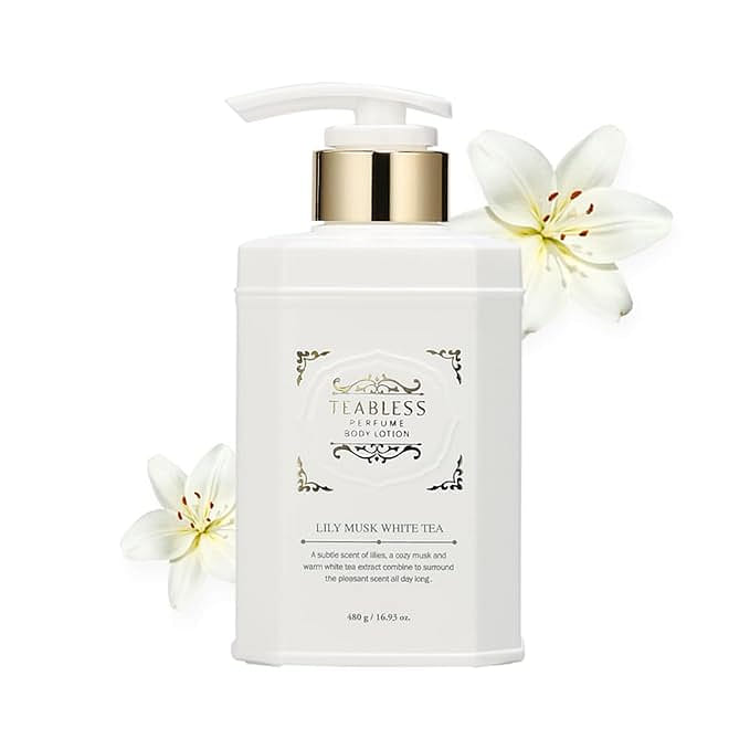 Perfume Body Lotion Lily Musk White Tea Scent, 16.9Fl Oz 480g 1 each