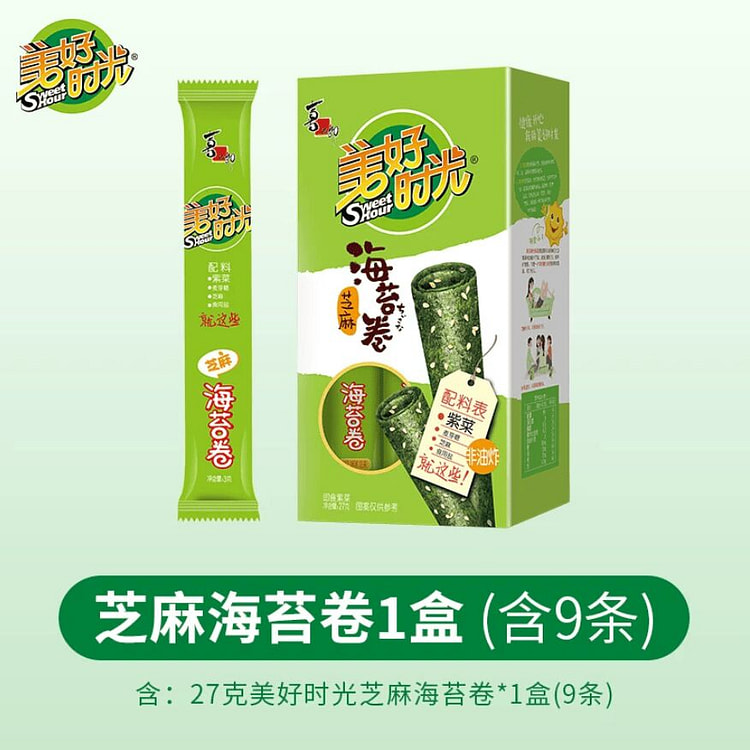 美好时光 芝麻海苔卷27克/盒 27 克