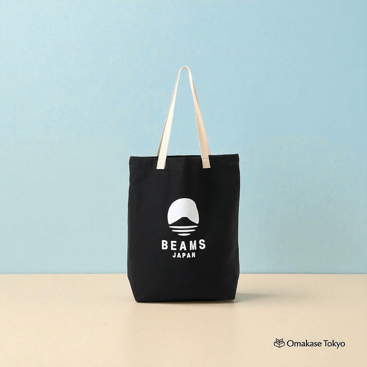 Beams Japan Cotton Tote Bag (Logo) Black 160 g