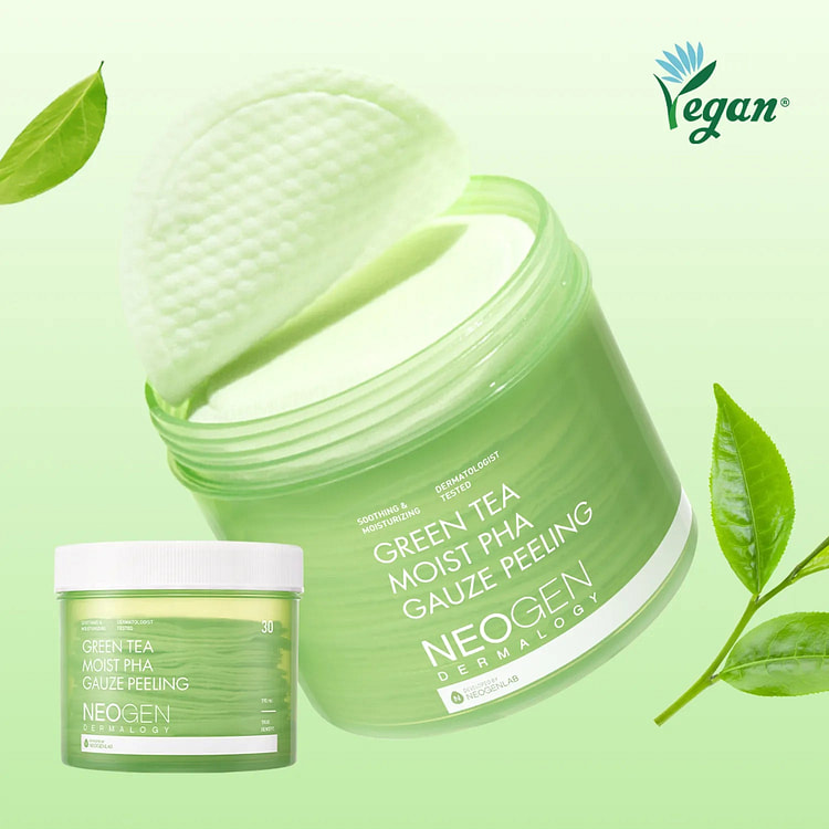 Neogen 绿茶保湿 PHA去角质纱布 30 片 1 份