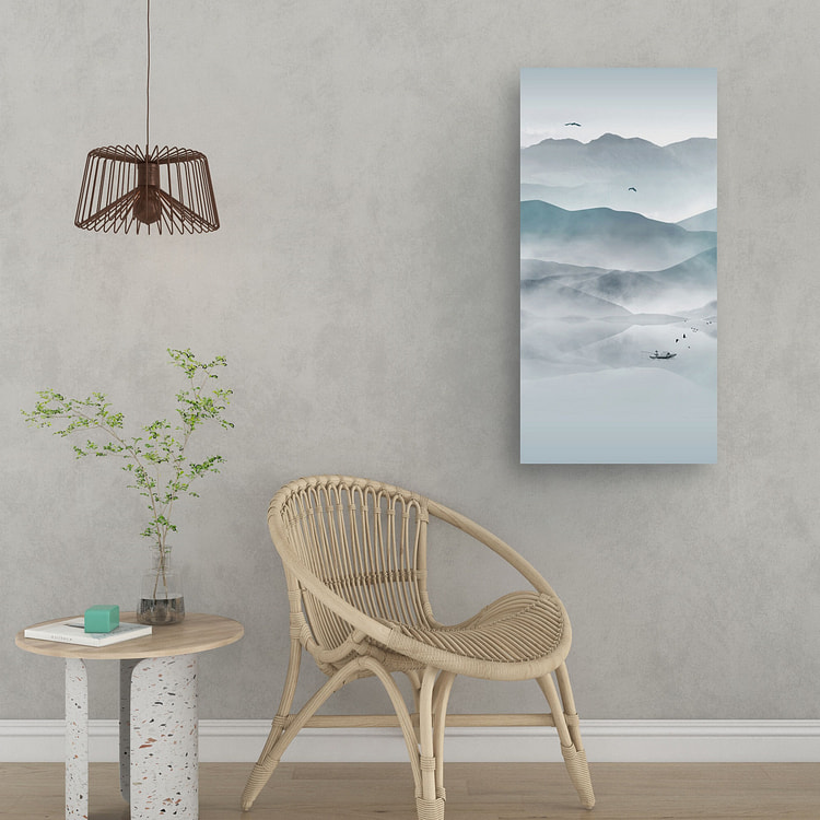 Yi Paintings 装饰画 山水间 实木内框装裱 40cm x 80cm B款