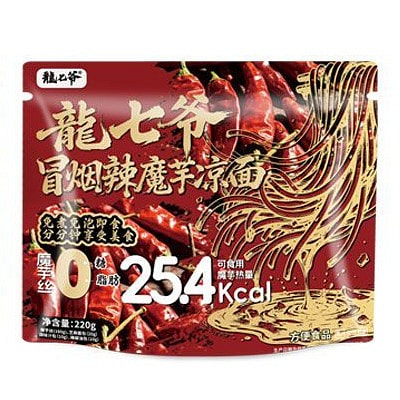 龙七爷冒烟辣魔芋凉面220g*1袋肪解馋夜宵速食 220 克