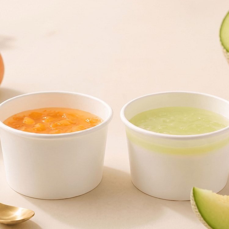 Peach & Melon Panna Cotta 1 flavor each 12oz 1 each