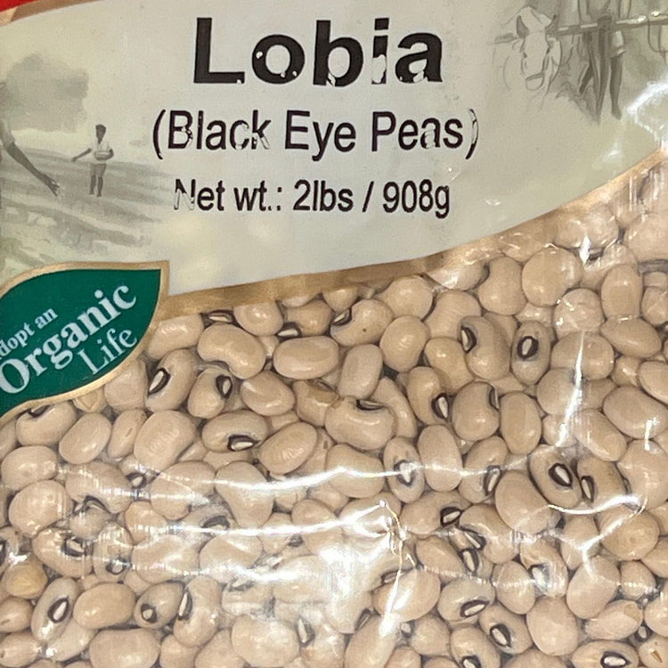 Dwarka Organic Black Eyed Peas 2 lb
