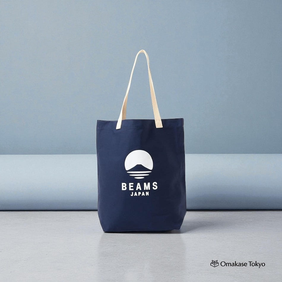 Beams Japan Cotton Tote Bag (Logo) Indigo 160 g