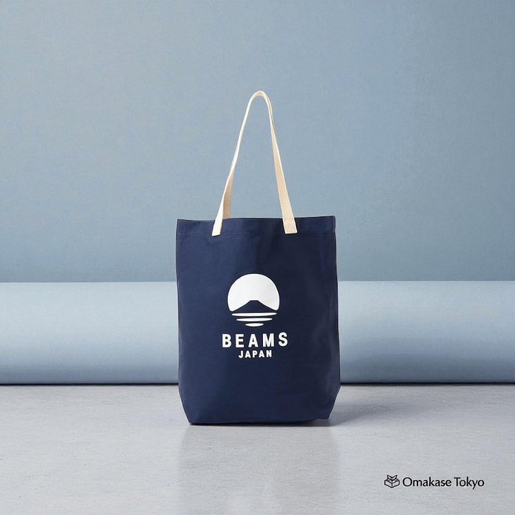 Beams Japan Cotton Tote Bag (Logo) Indigo 160 g