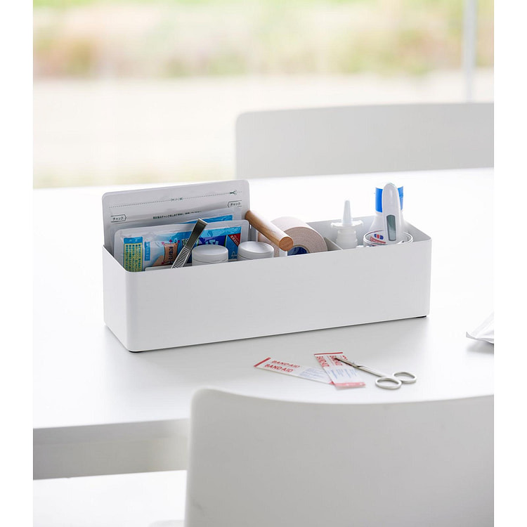 纤薄储物盒 - 钢+木