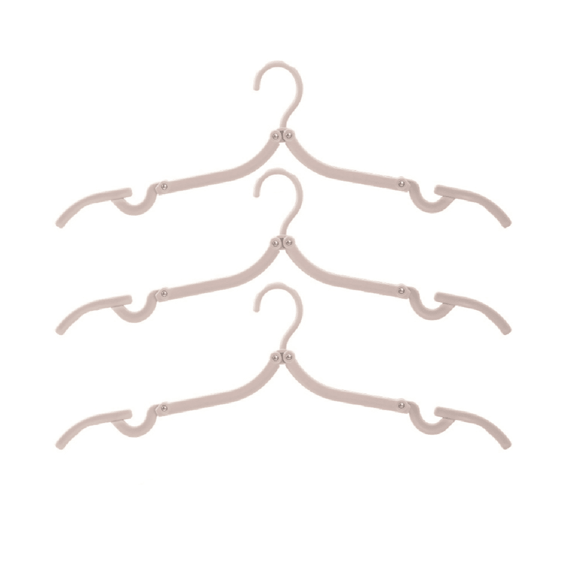 FaSoLa Portable Folding Hanger Travel Hanger Light Curry 3pcs 1 count
