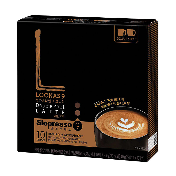 Lookas9 Double Shot Latte COFFEE Mix 14.9g x 10p 1 each