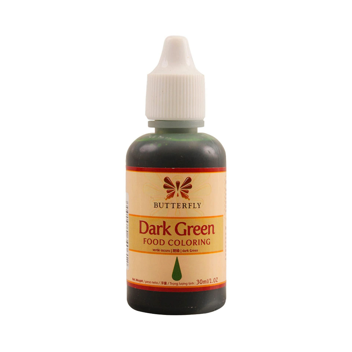 Butterfly Food Coloring Green 0.8 oz – Pack of 6 0.8 fl.oz*6 pack