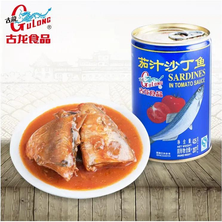 古龙茄汁沙丁鱼 即食罐头425g*1罐