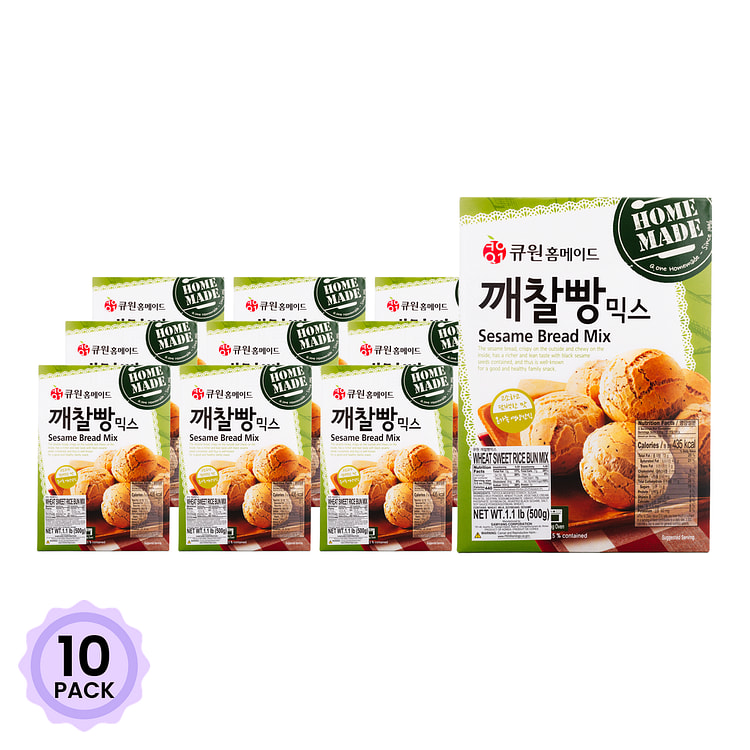Q One 韩式芝麻包预拌粉 1.1 磅*10 包