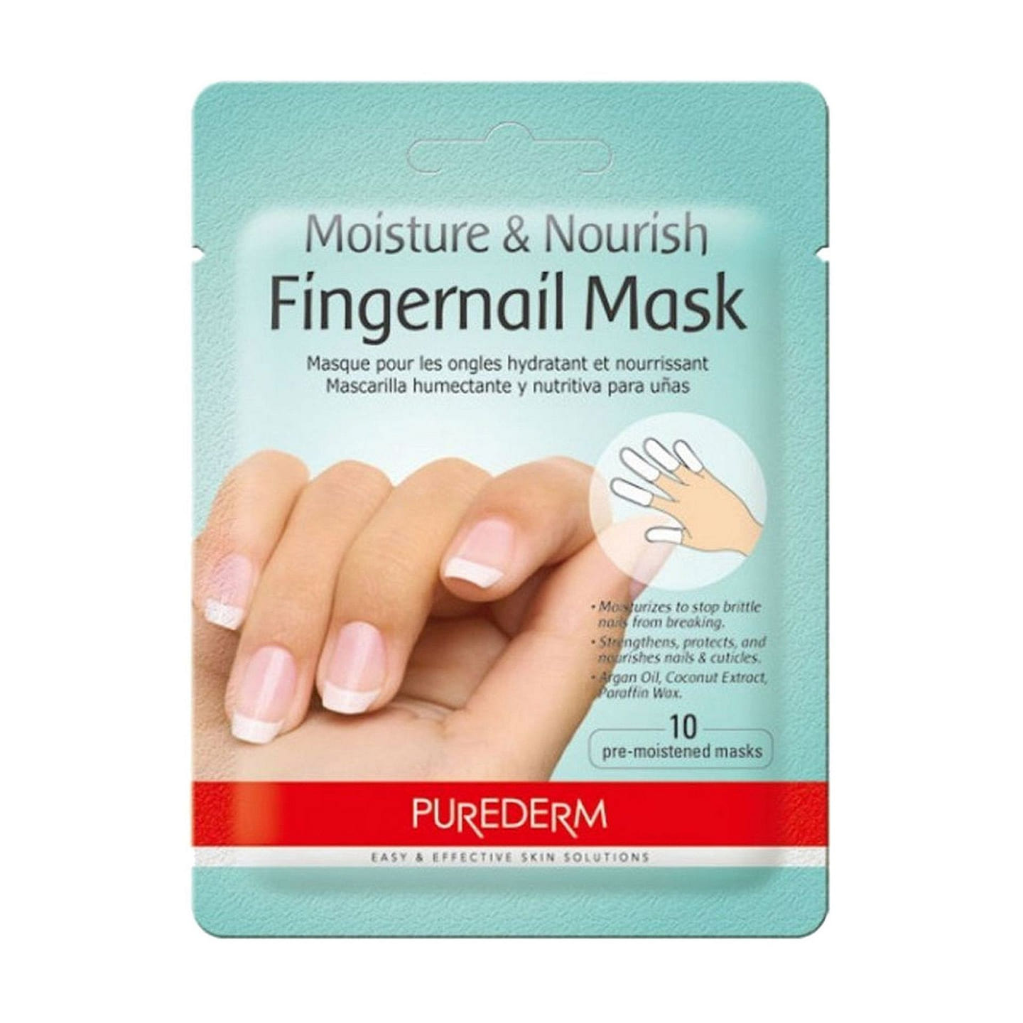 PUREDERM Moisture and Nourish Fingernail Mask 10Pcs 1 each
