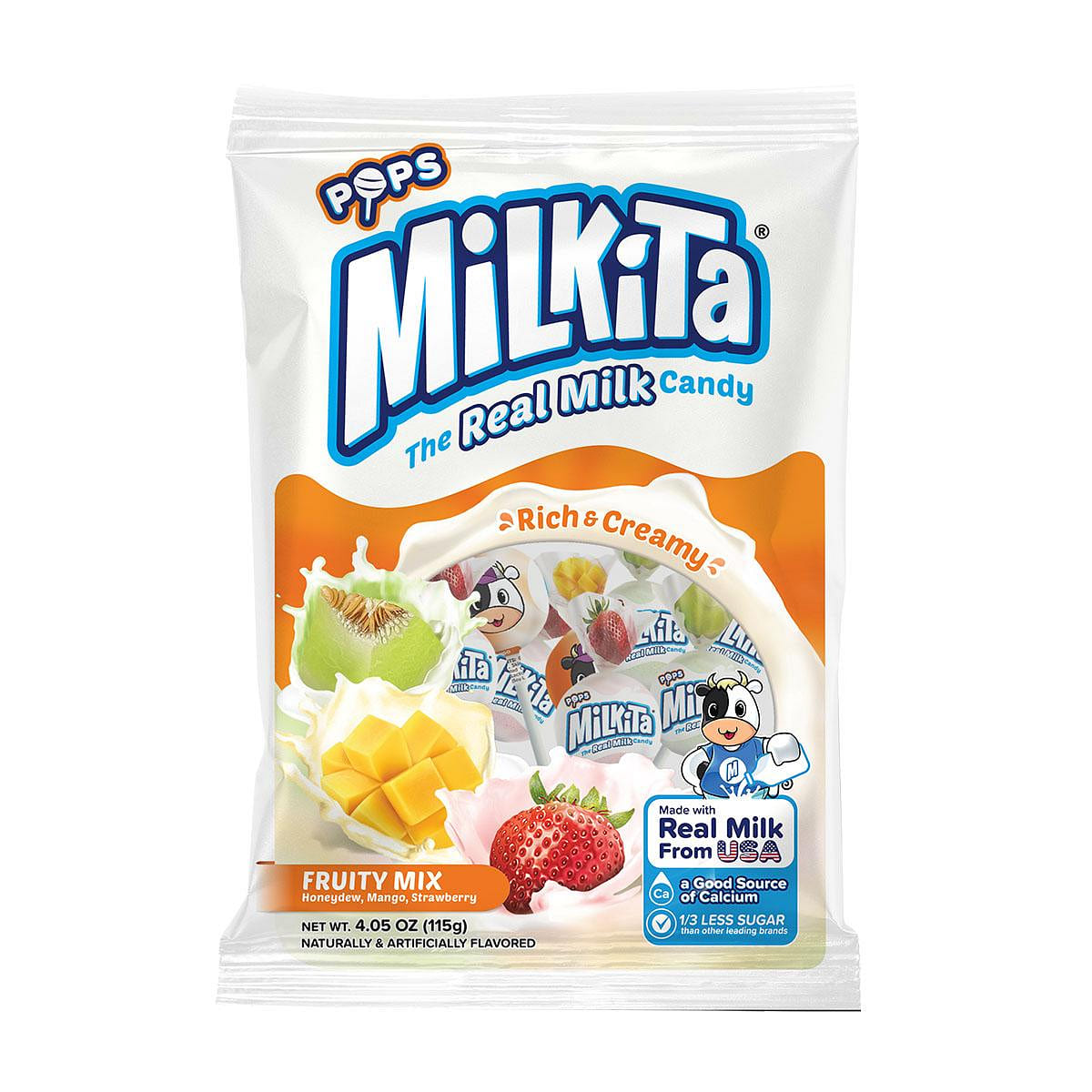Milkita Creamy Chewy Candy Fruity Flavor 1 each