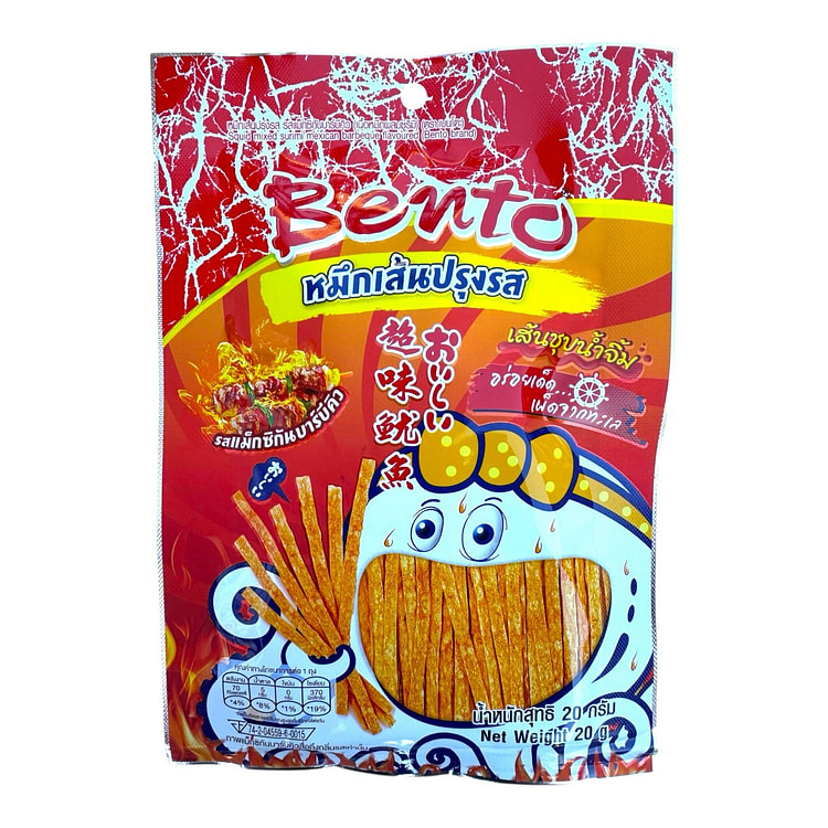 [BENTO] SQUID SURIMI BBQ FLAVOURED SNACK spicy HOT 20 g